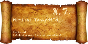 Murinai Tankréd névjegykártya